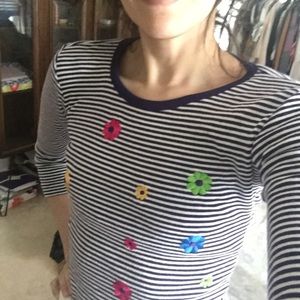 Vintage Y2K Next Era kids stripe floral top hippie